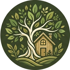 Logo de Natura & Home: un árbol con una casa